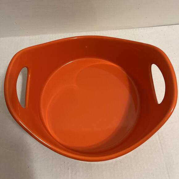 Rachel Ray 1 .5 Qt. Orange Round Bakeware Casserole Dish W/Handles - Picture 5 of 7